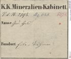 Etiketten zu Gold Gediegen (NHMW-MIN-Aq648)